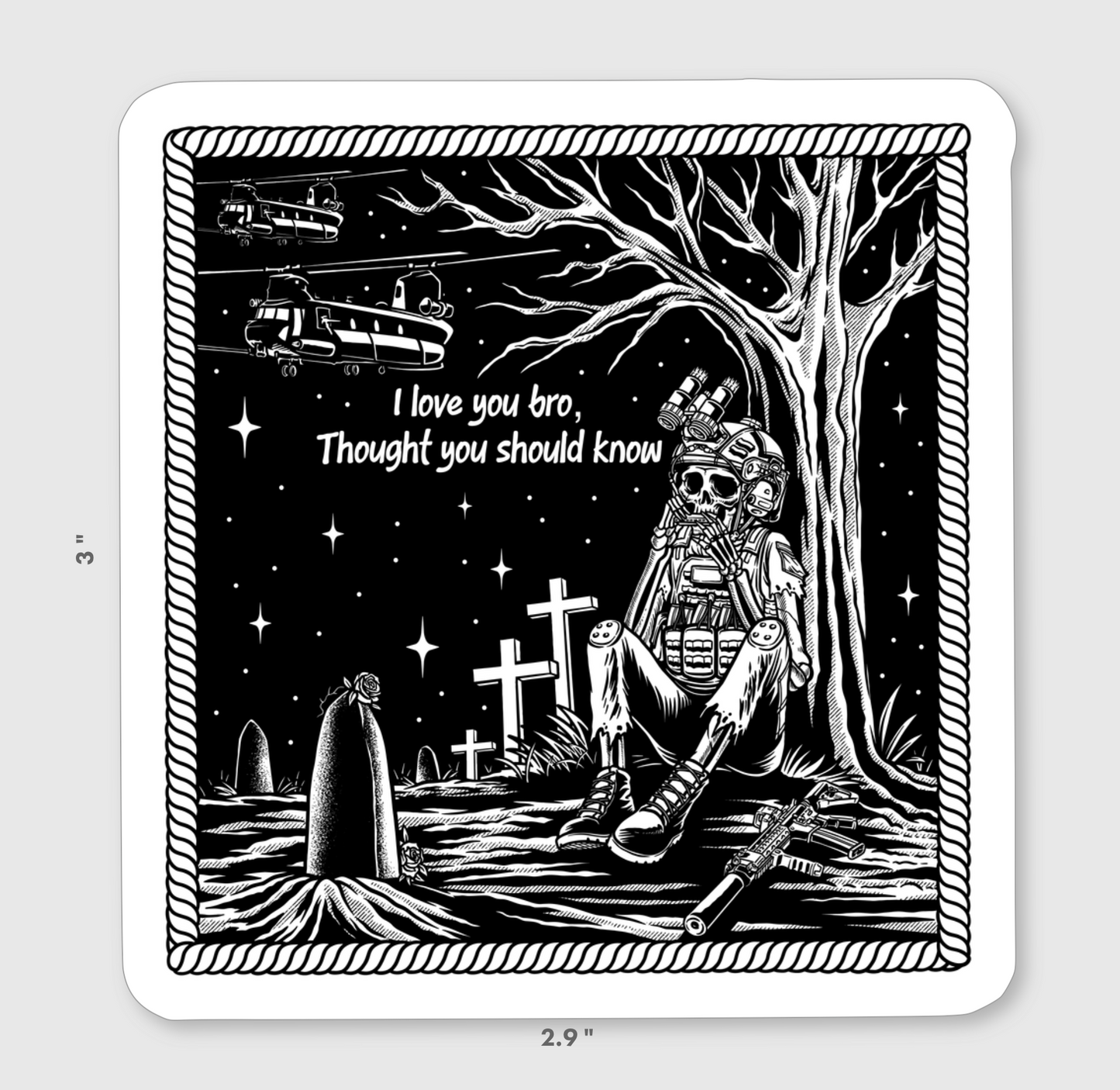 Love You, Bro Sticker