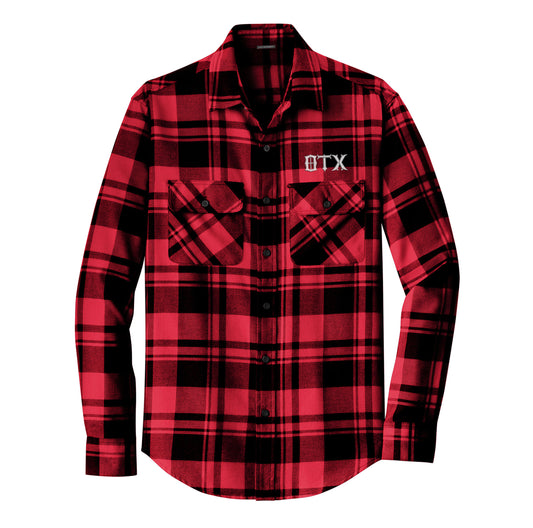 OTX Gothic Logo Embroidered Flannel