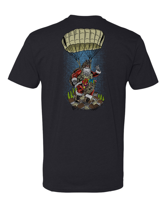 Airborne Santa Christmas Tee