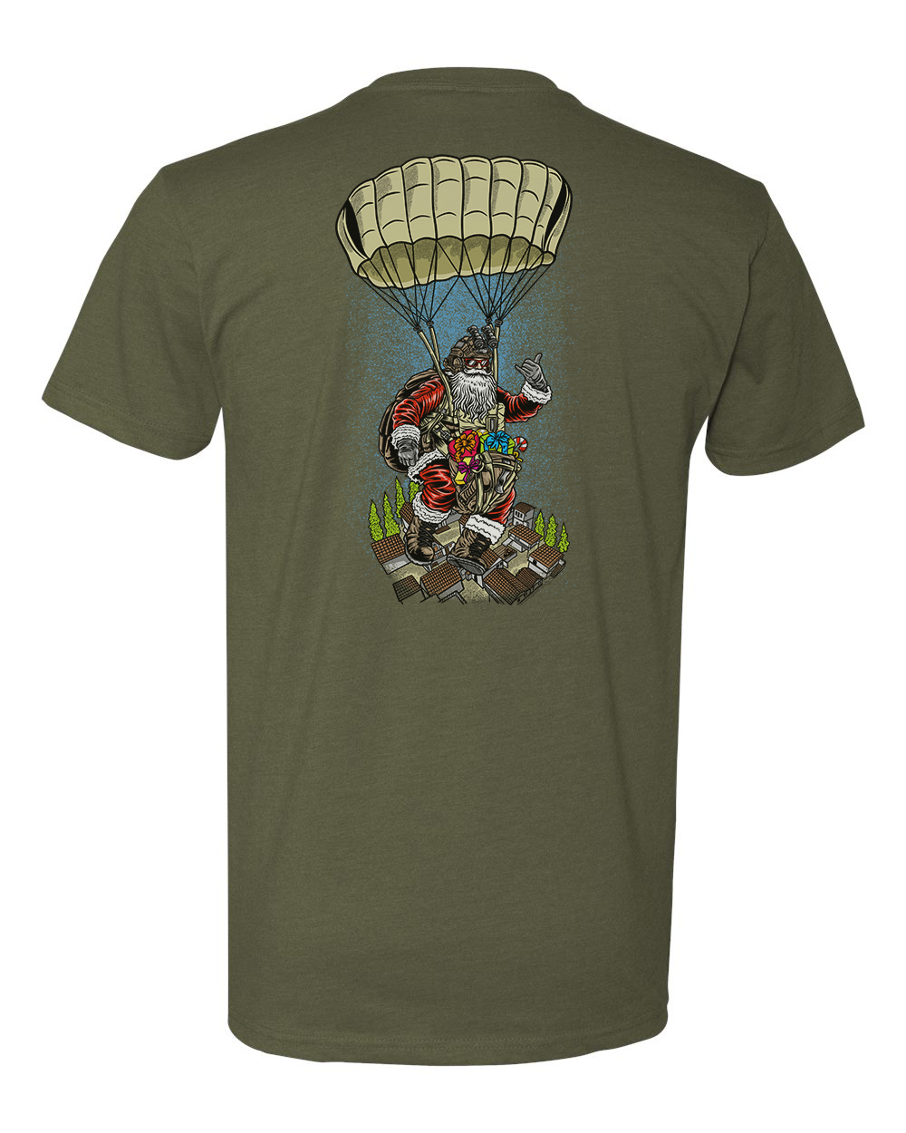 Airborne Santa Christmas Tee