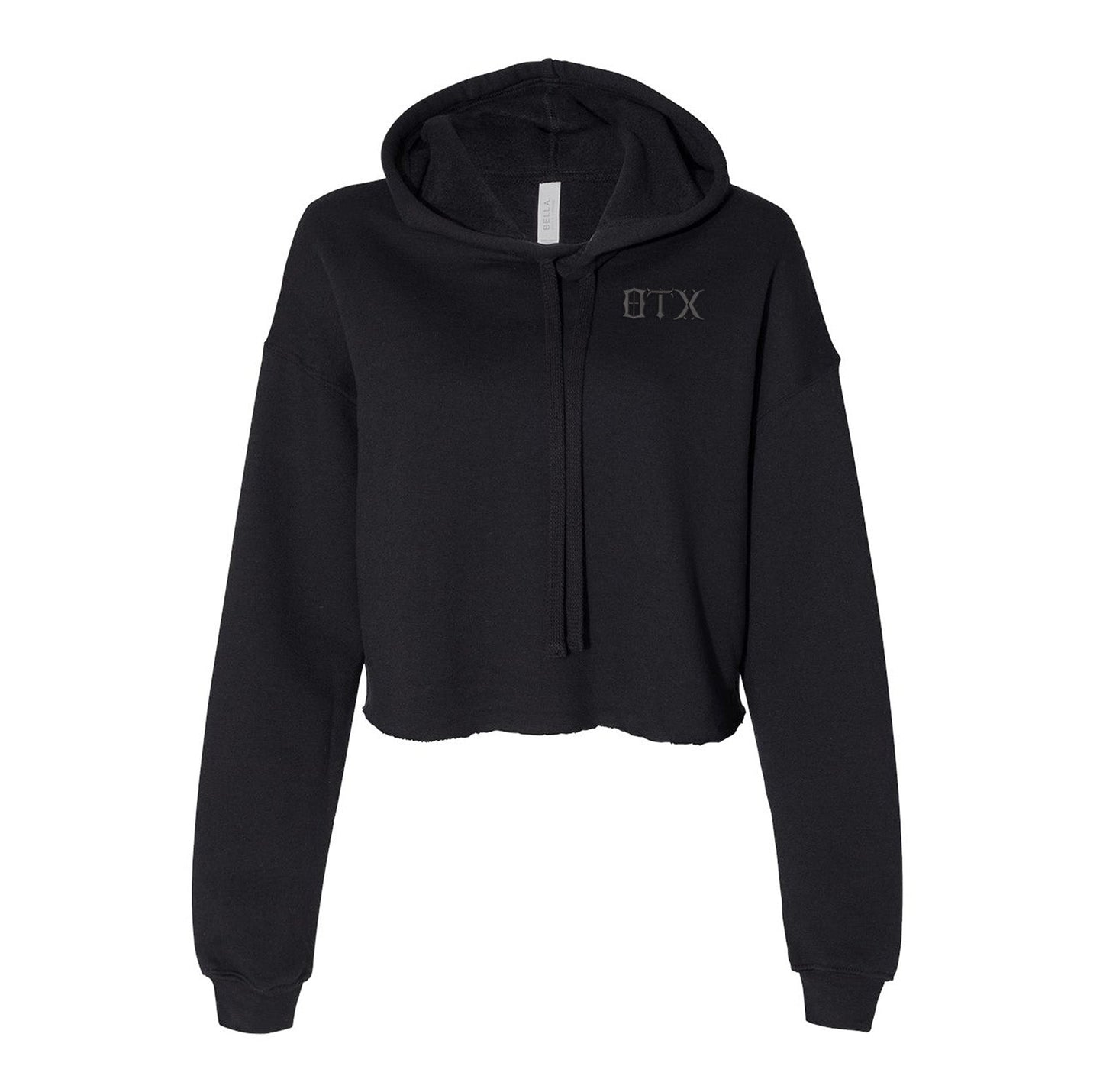 OTX Gothic Logo Embroidered Crop Hoodie