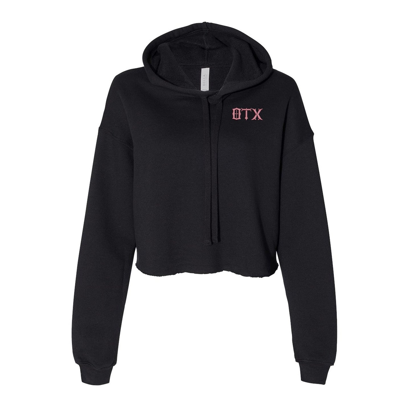 OTX Gothic Logo Embroidered Crop Hoodie