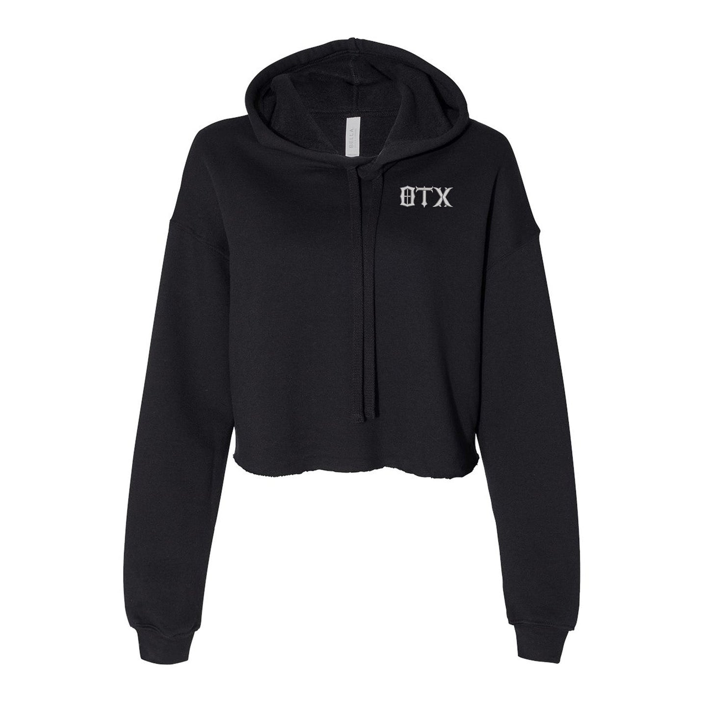 OTX Gothic Logo Embroidered Crop Hoodie