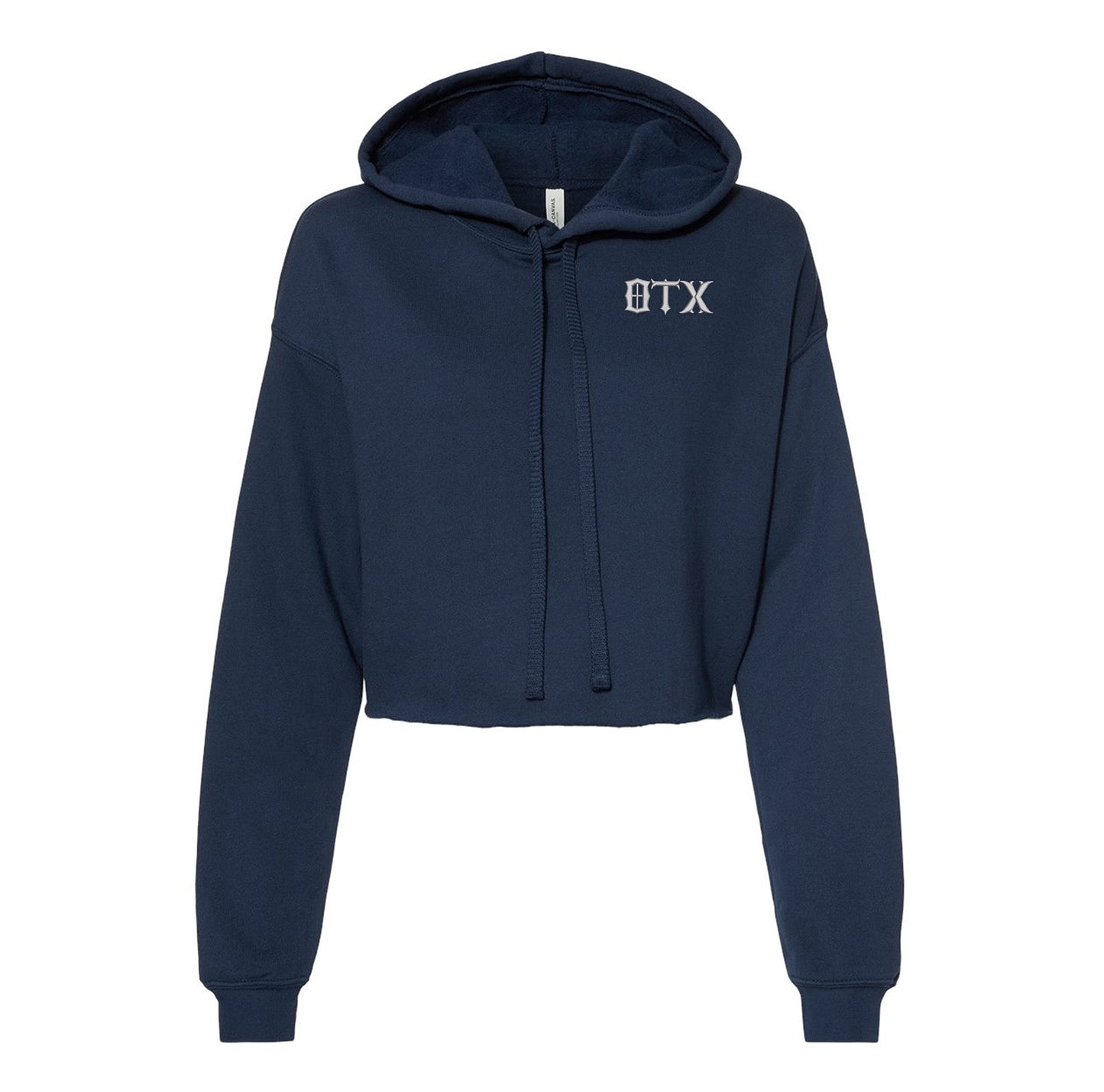 OTX Gothic Logo Embroidered Crop Hoodie