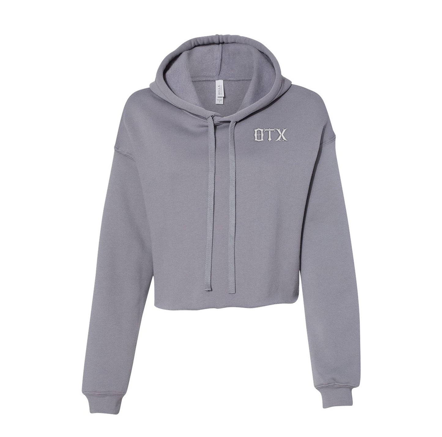 OTX Gothic Logo Embroidered Crop Hoodie