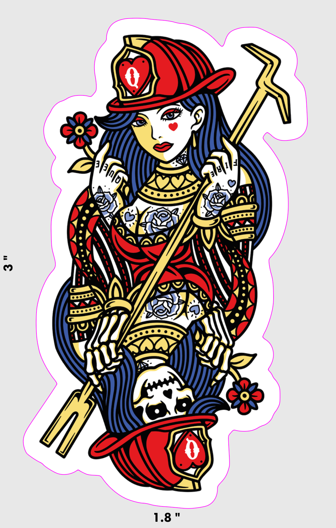 Queen Of Fire Sticker