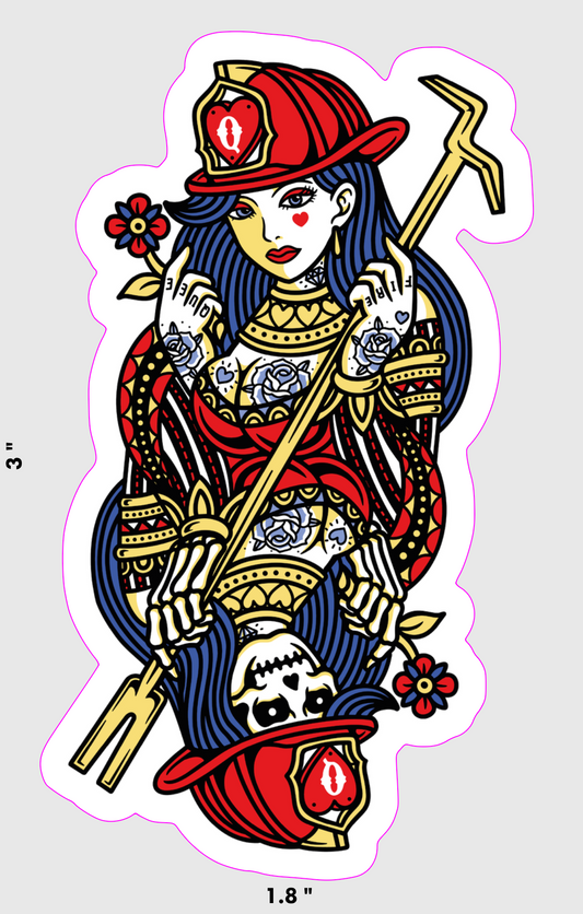 Queen Of Fire Sticker