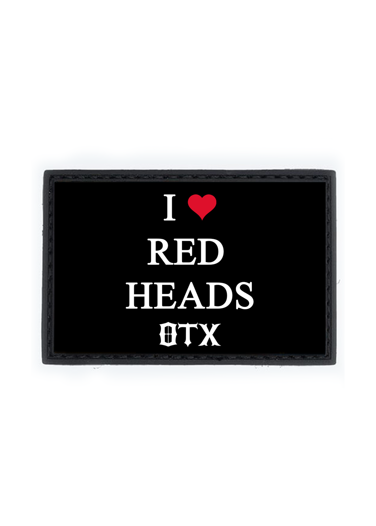 I ❤️ RED HEADS PVC Patch