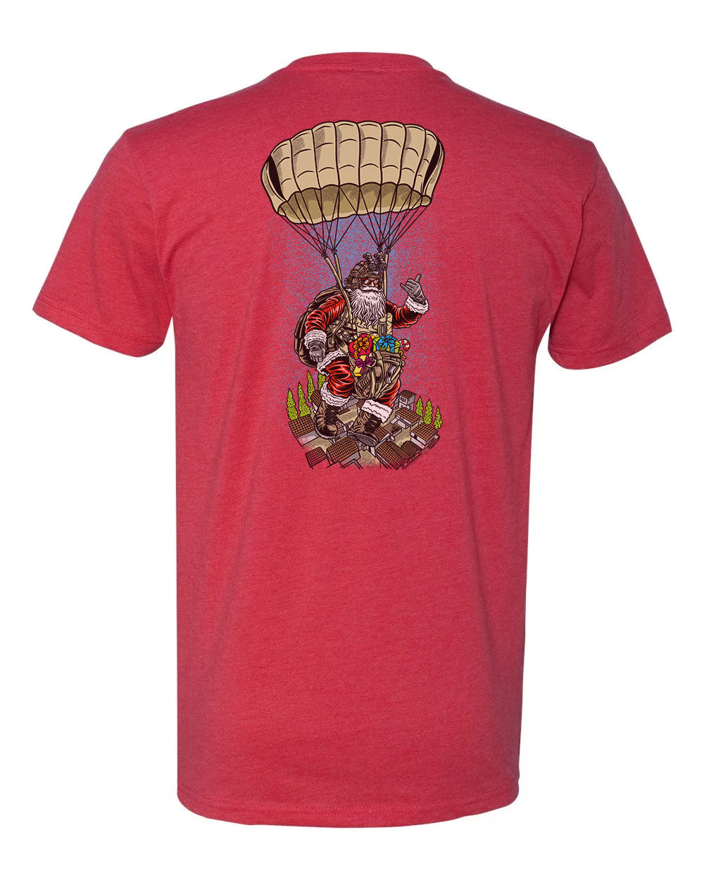 Airborne Santa Christmas Tee