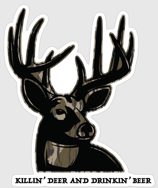 Deer And Beer Sticker