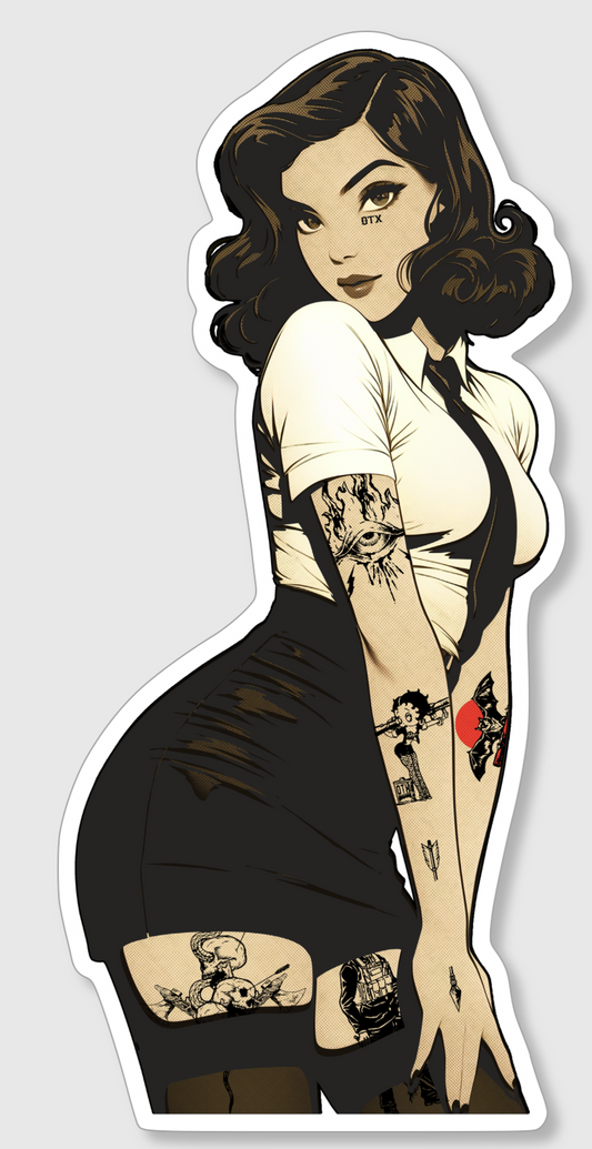 Vintage Pin-Up Sticker