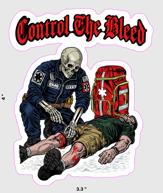 Control The Bleed Sticker