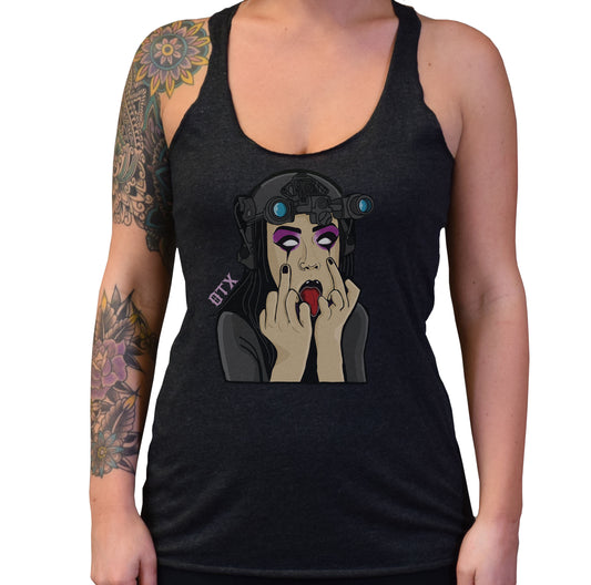 Goth Girl Ladies Tri-Blend Tank