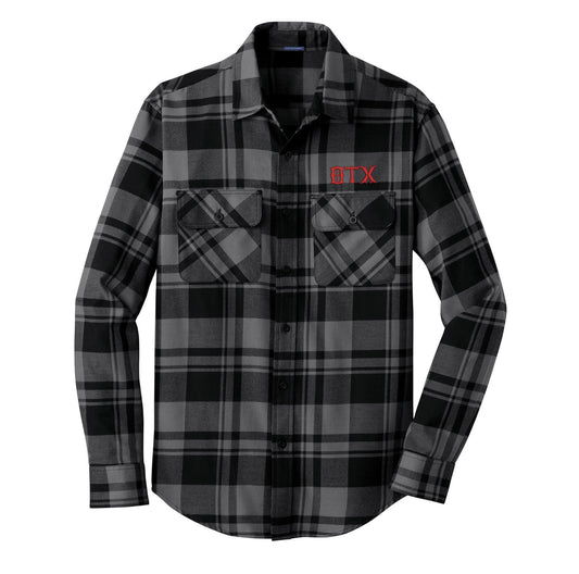 OTX Gothic Logo Embroidered Flannel